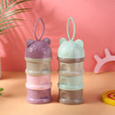 Portable Baby Food Storage Box Bear Shape Milk Powder Container (A Purple) Newly