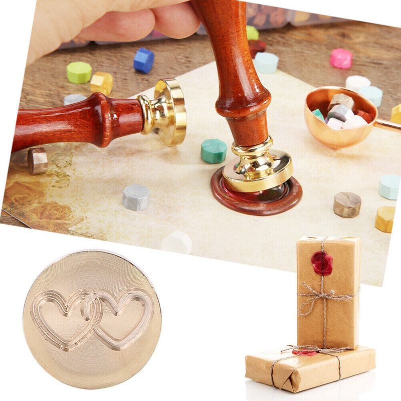Retro Round Love Heart Sealing Wax Stamp Head DIY Wedding Invitations Hobby Tool