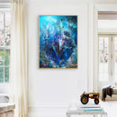 Underwater Castle Oil Paint By Numbers Kits Picture for Adults Children No Fr