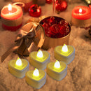 24pcs LED Tea Lights Candles Simulation Flame Colorful Flickering Pillar Candles