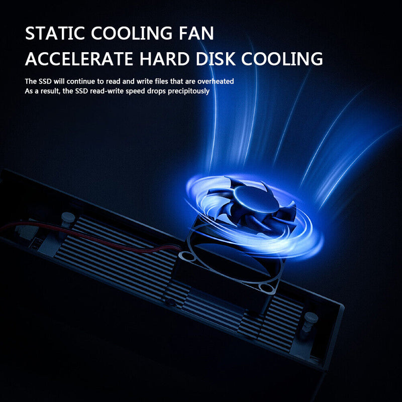 ORICO M2PVC3-G20 20Gbps USB3.2 GEN2x2 M.2 NVMe SSD Cooling Fan Enclosure