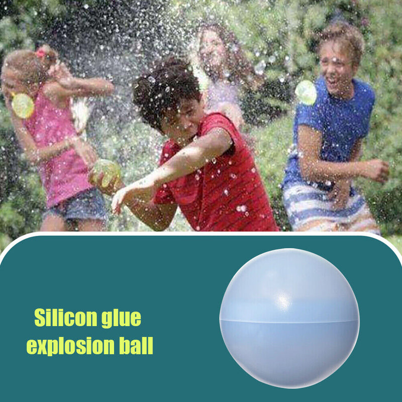 #A 1/4Pcs Water Bomb Splash Waterfall Balls Reusable Water Balloons Silicone