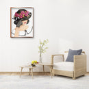 DIY Mosaic Kit 5D Round Painting Full Diamond Drill Woman with Flower Hat Gift