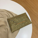 Retro Sequins Women Dinner Party Clutch Purse Pure Color Small Travel Wallets