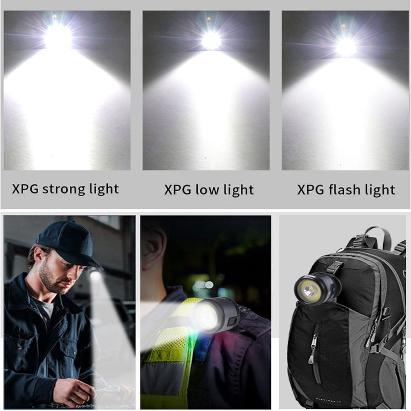 With Magnet Hook Camping Light Cap Clip Lights Headlamp XPG+COB Headlight