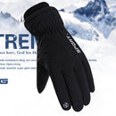 Windproof Ski Gloves Waterproof Anti-Skid Motorcycle Cycling Gloves (Black)