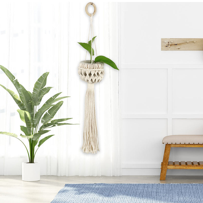 Macrame Handmade Plant Hanger Baskets Flower Pots Holder Balcony Garden Decor