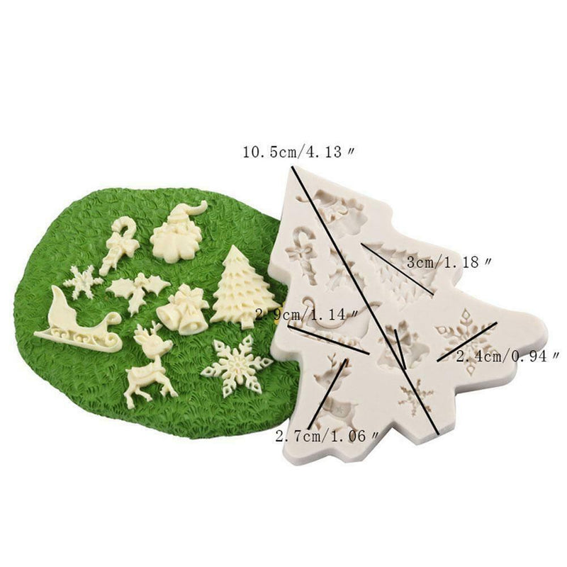 Silicone Fondant Mold Christmas Tree Cake Chocolate Mould g Baking E2N0