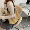 Fashion Woven Hollow Handbag Women Large Capacity Shoulder Bag Portable Totes