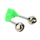 5pcs Fishing Rod Bite Alarms Twin Bells Stalk Clamp Tip Clip Ring Tackle Newly