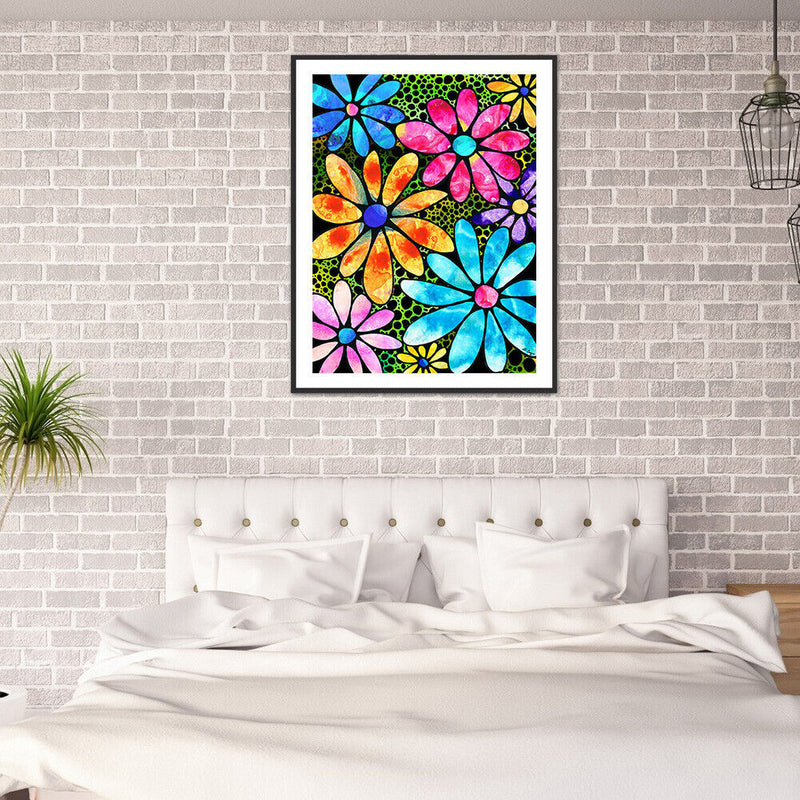 5D DIY Flowers Mosaic Full Round Diamond Drawing Handmade Rhinestone Craft Gifts