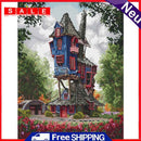 Full Cross Stitch Art Paint 14CT Counted Cabin Embroidery Wall Hanging Ornament