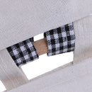 Fabric Cotton and Linen Pocket Wall Door Hanging Storage Bags(Black Grid)