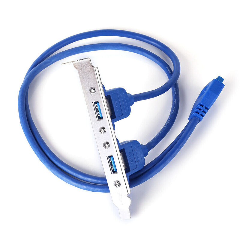 Motherboard USB 3.0 20 Pin to Dual USB3.0 Back Panel Expansion Baffle Cable