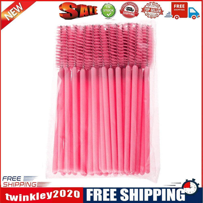 50PCS Disposable Eyelash Brush Mascara Wands Applicator Spoolers Makeup(5)