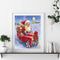 Hand Painted Oil Paint By Numbers Santa Claus Digital Drawing On Canvas Home Art