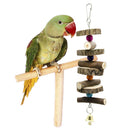 Wood String Bell Toys for Pet Bird Parrots Play Bite Hanging Cage Accessory