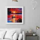 Sea Sunset Oil Paint By Numbers Kit DIY Acrylic Painting on Canvas Frameles