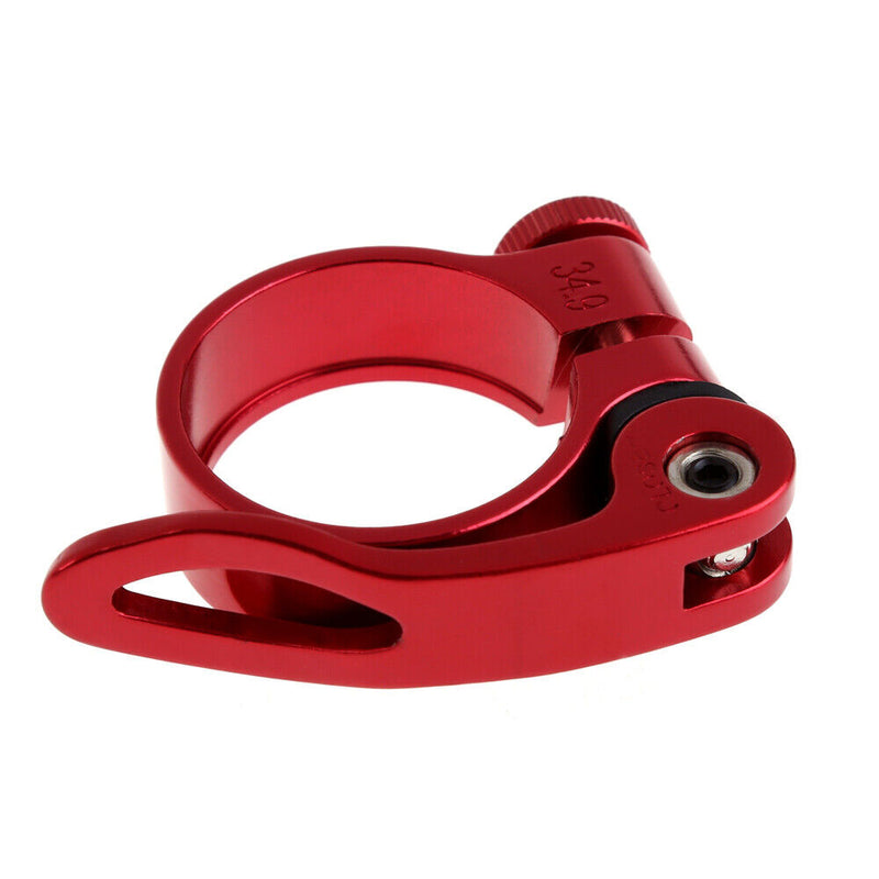 34.9mm MTB Bike Cycling Saddle Seat Post Clamp Quick Release QR Style Red