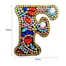 DIY Key Chain Diamond Painting Letters Women Bag Keyring Pendant Gift (F) Newly