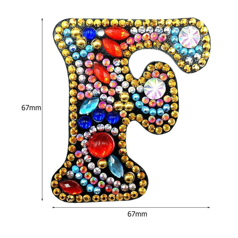 DIY Key Chain Diamond Painting Letters Women Bag Keyring Pendant Gift (F) Newly