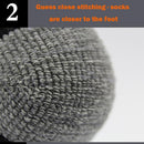 2pcs Winter Warm Thickened Ski Socks Outdoor Stockings (Men Gray Black)