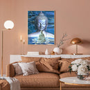 Full Embroidery Stamped Buddha Statue In Water 11CT Cotton Thread Cross Stitch K