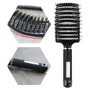 Multifunction Curved Shape Comb Hairdressing Massage Comb Brush (Black) Newly