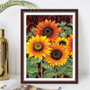 5D DIY Sunflowers Full Round Drill Diamond Painting Rhinestone Drawing Craft Art