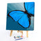 40x40cm Blue Butterfly Frameless Picture Oil Paint By Numbers Painted Picture