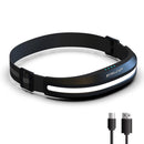 COB LED Flashlight Rechargeable Reflective Headlamp for Hiking Fishing (Whi