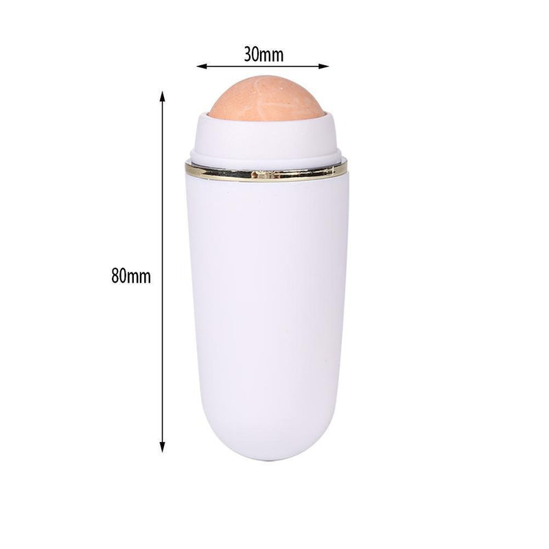 Face Oil Absorbing Roller Volcanic Stone Summer Blemish Remove Ball (White)