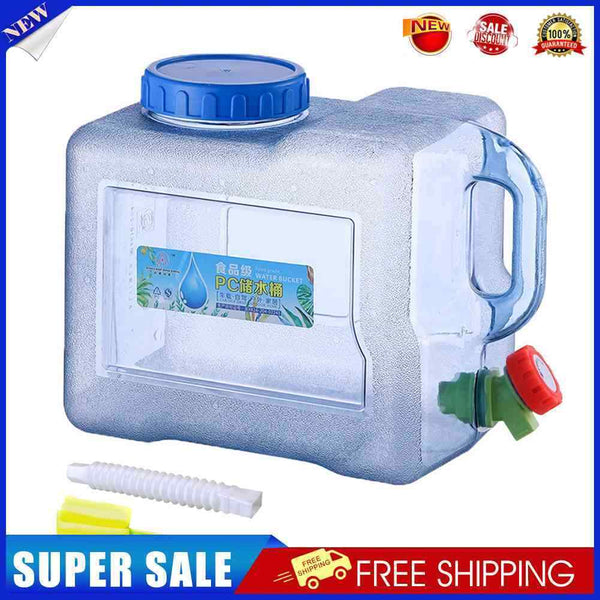 8L Camping Water Container with Faucet Camping Bucket for Picnic Barbecue H