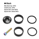 OUO Bicycle Stem Top Cap Headset Cover with Screw Fork Ring Spacer (Black) Newly