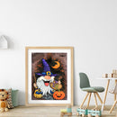 Diamond Painting Pumpkin Goblin Full Round Drill Picture of Rhinestone Drawing