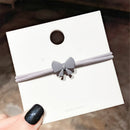 Random Color Girl Hair Accessories Hair Ring Bow Hair Tie Rope High Elastic