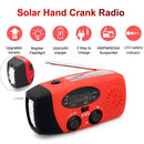 Portable AM FM Hand Crank Solar Wind Up Radio Dynamo USB Charger Light Torch