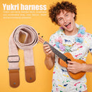 Guitar Strap Anti Slip Bass Ukulele Shoulder Belt Musical Parts (Beige) Newly