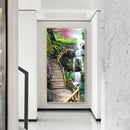 Oil Paint By Numbers Fall Road Frameless Picture Craft Kit for Home Living Room