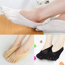 1 Pair Women Casual Invisible Socks, Non-Slip Five Finger Socks (Pink)