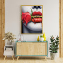 DIY Diamond Painting Rose in Mouth Full Round Drill Mosaic Picture Rhinestones
