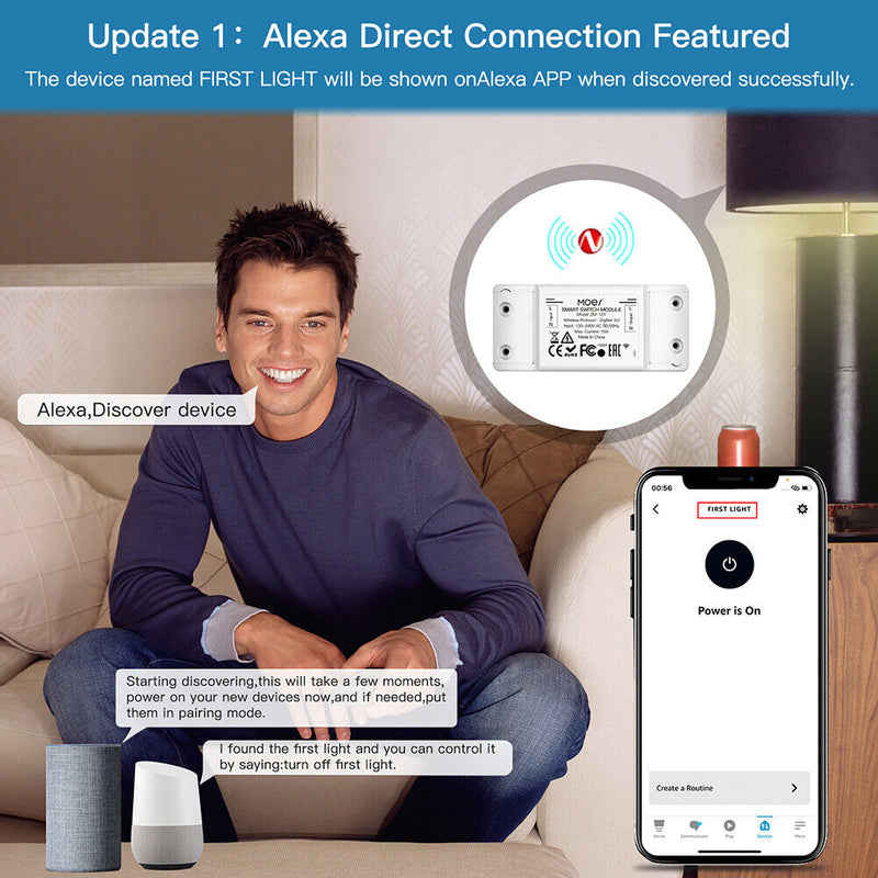 Zigbee Voice Control Wireless Smart Switch Smart Life Tuya Timer Module for Lamp