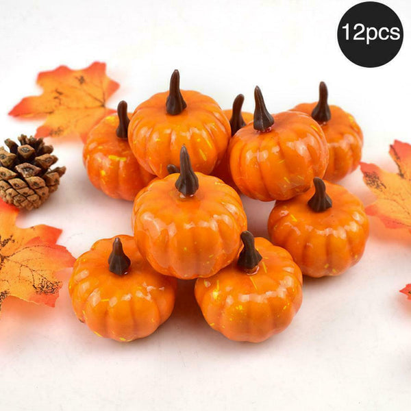 Decor Mini DIY Foam 12Pcs Small Handwork Simulation Artificial Pumpkin Props