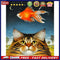 Cat Partial Oil Paint By Numbers Kit DIY Acrylic Painting on Canvas Framele