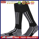2pcs Winter Warm Thickened Ski Socks Outdoor Stockings (Men Gray Black)