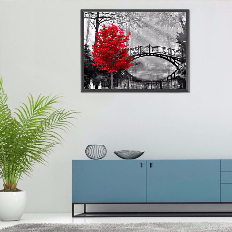 5D DIY Diamond Painting Mountain Scenery Full Round Drill Mosaic Art Pictures