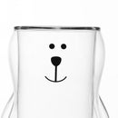 Creative Double Layer With Lid 300ml Coffee Mug Cute Bear Clear Glass Cup