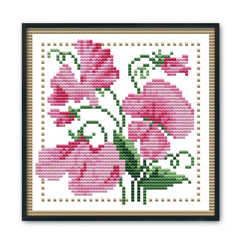 12 Months Flower Cross Stitch DIY 14CT Stamped Handmade Crafts Home Decoratio