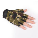 Men Anti Slip Tactics Fitness Sport Half Finger Gloves (Camouflage) Newly