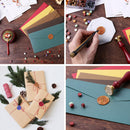 Wax Seal 24 Colors Wax Seal Set Wooden Handle for Birthday Invitations Orna